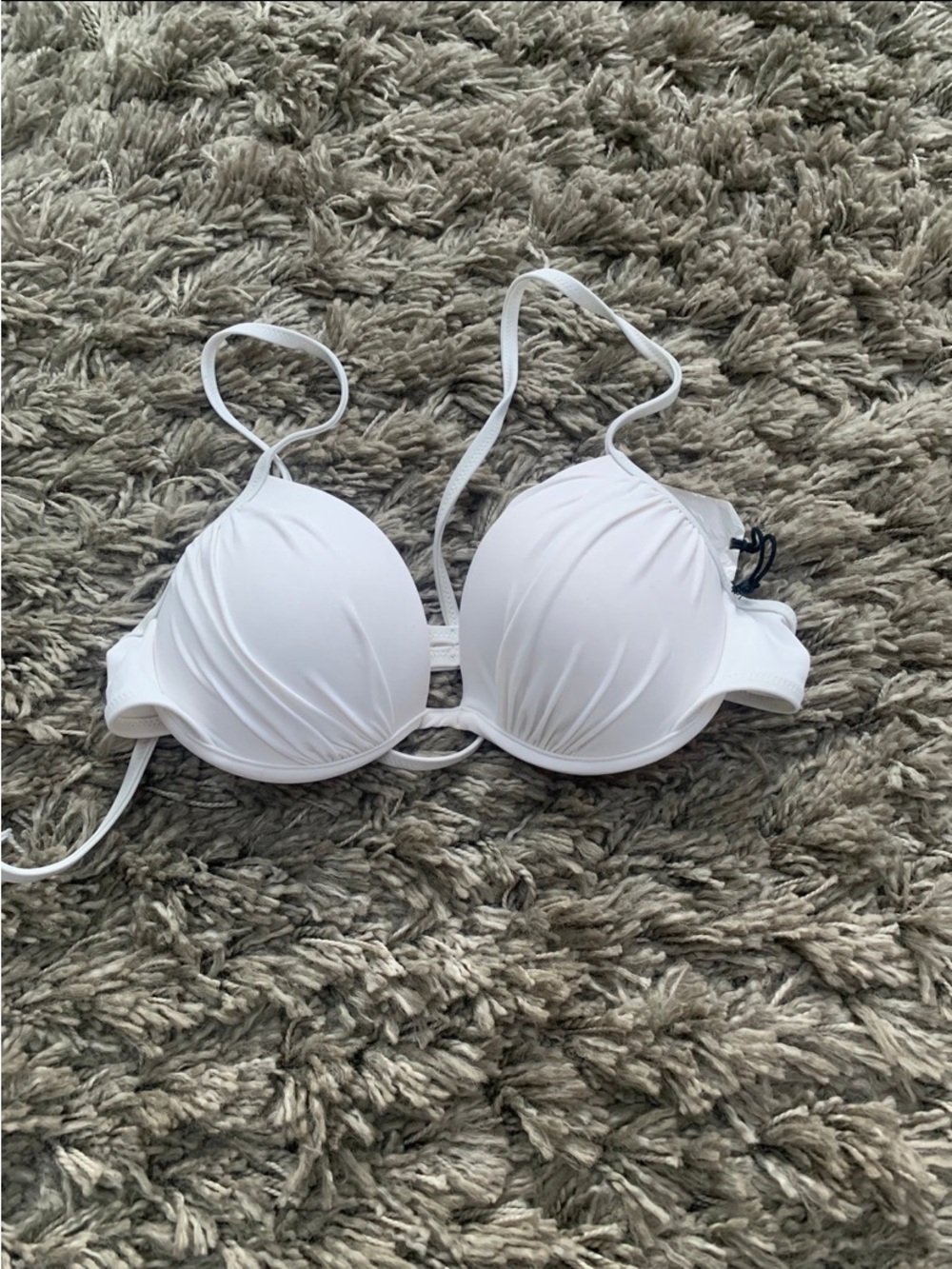 White Padded Push-Up Bikini Top - Women Swim Bikinis